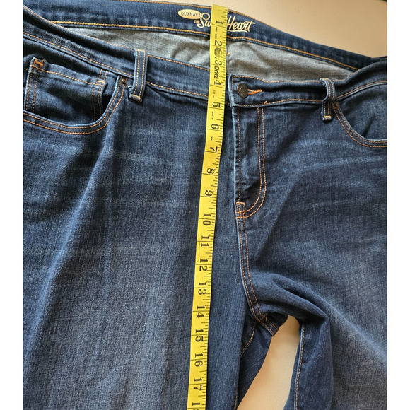 Old Navy The Sweet Heart Jeans Women's 18 Blue Dark Wash Bootcut - Picture 15 of 16